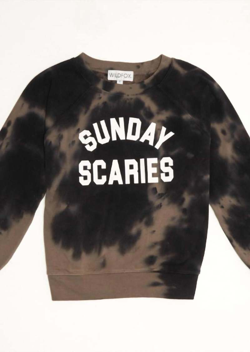 Wildfox Women's Sunday Scaries Sweatshirt In Black/brown