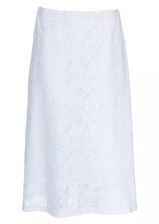 Wilt A-Line Lace Skirt Partial Lined Sheer Hem