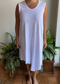 Wilt Mixed Double Layer Sleeveless Shift Dress In White