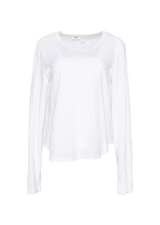 Wilt Shrunken Crew Long Sleeve Shirttail Slub Tee