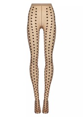 Wolford Bonny Polka Dot Sheer-Opaque Tights