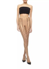 Wolford Bonny Polka Dot Sheer-Opaque Tights