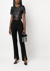 Wolford faux-leather cropped top