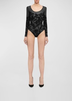 Wolford Floral Lace Thong Bodysuit