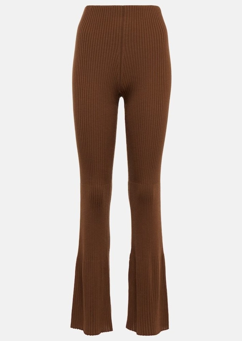 Wolford High-rise flared virgin wool pants