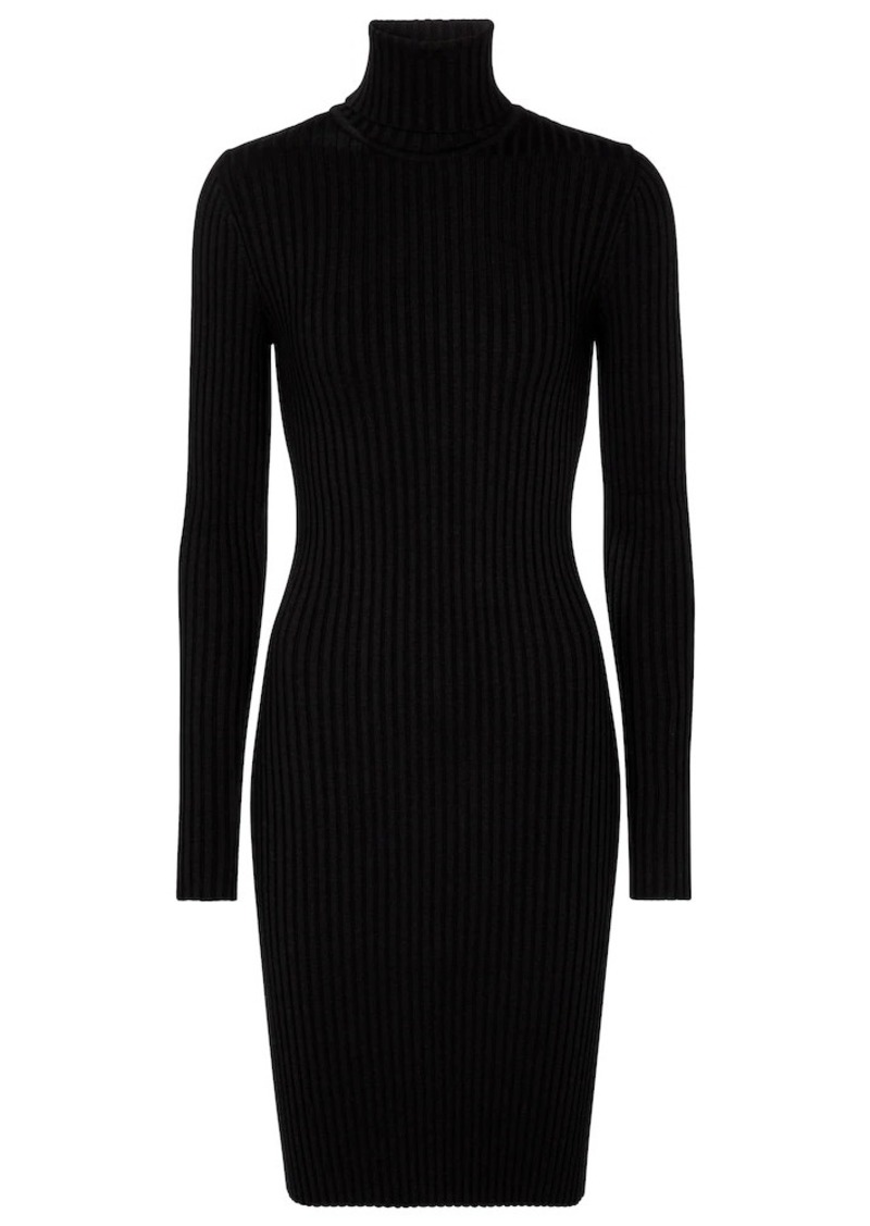Wolford Ribbed-knit wool and cotton minidress