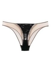 Wolford semi-sheer laced briefs