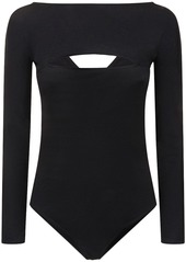 Wolford The Kimono Slit Wool Bodysuit