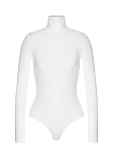 Wolford - Colorado Turtleneck Jersey Thong Bodysuit - White - L - Moda Operandi