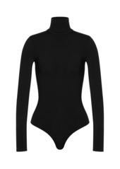 Wolford - Colorado Turtleneck Jersey Thong Bodysuit - Brown - XS - Moda Operandi