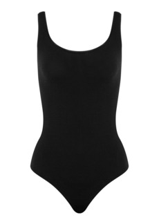 Wolford - Jamaika Jersey Thong Bodysuit - Black - L - Moda Operandi