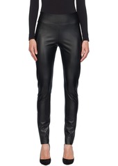 Wolford Black Edie Forming Faux-Leather Leggings