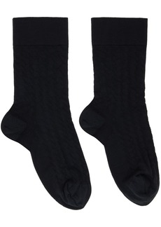 Wolford Black Jacquard Socks