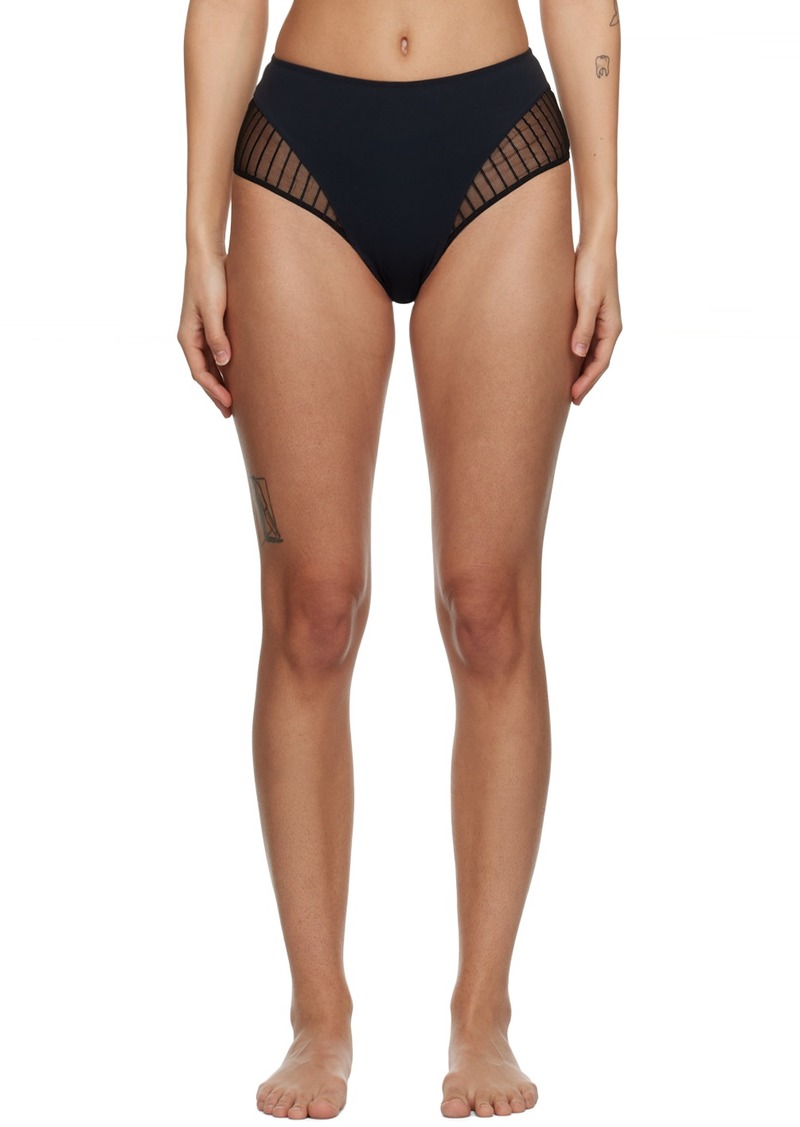 Wolford Black Shadow Stripe Briefs