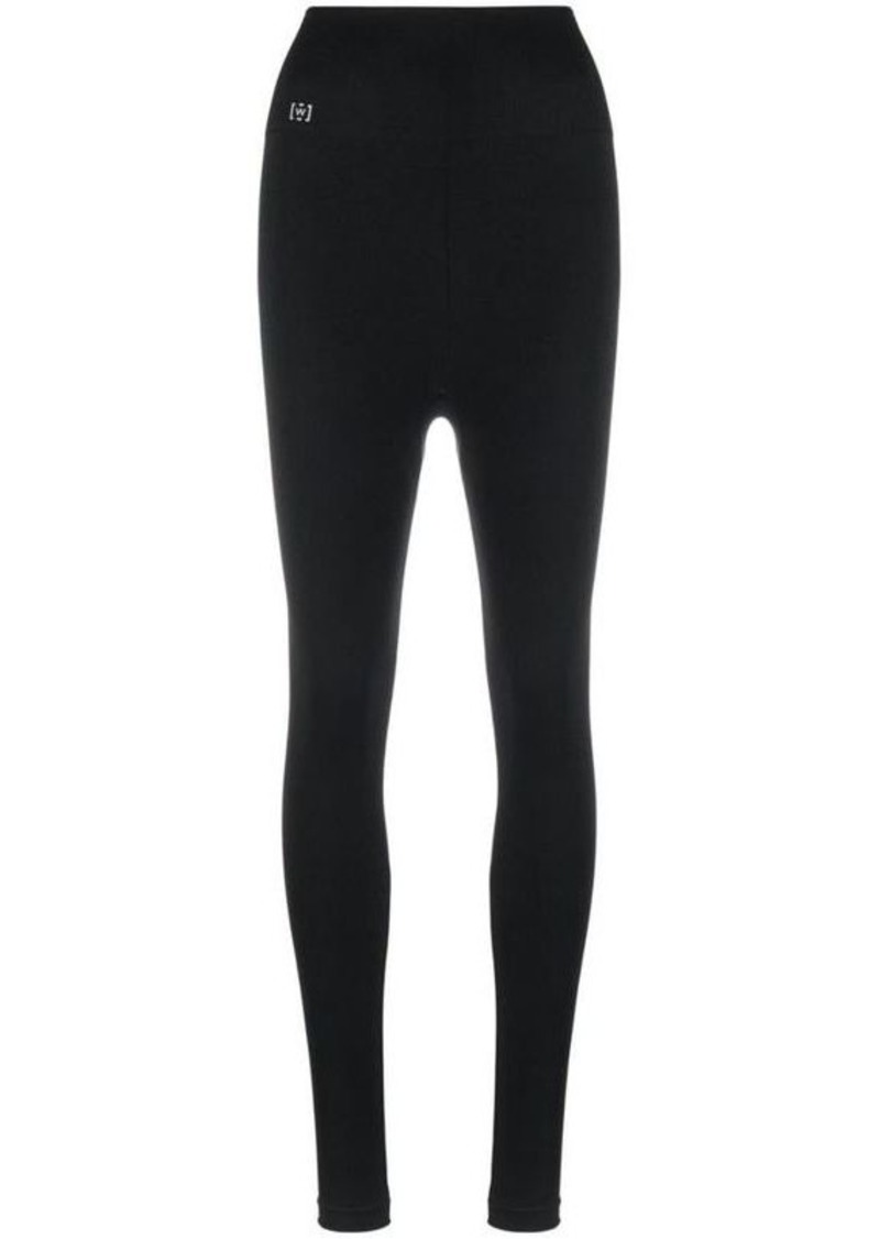 WOLFORD gathered stretch-jersey leggings