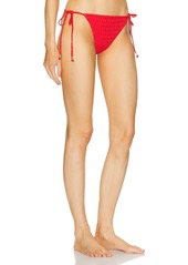 Wolford Logo Swim Side Tied Bikini Bottom