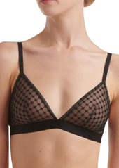 Wolford Sheer Logo Mesh Triangle Bralette