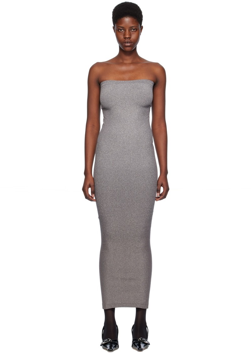 Wolford Silver Fading Shine Maxi Dress