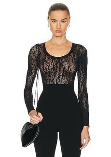 Wolford Snake Lace String Bodysuit