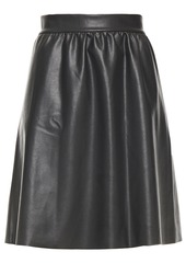 Wolford Woman Gathered Faux Leather Skirt Black
