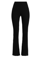 Wolford Wool Rib-Knit Flared Trousers