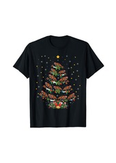 Wolverine Animal Lover Xmas Gift Wolverine Christmas Tree T-Shirt