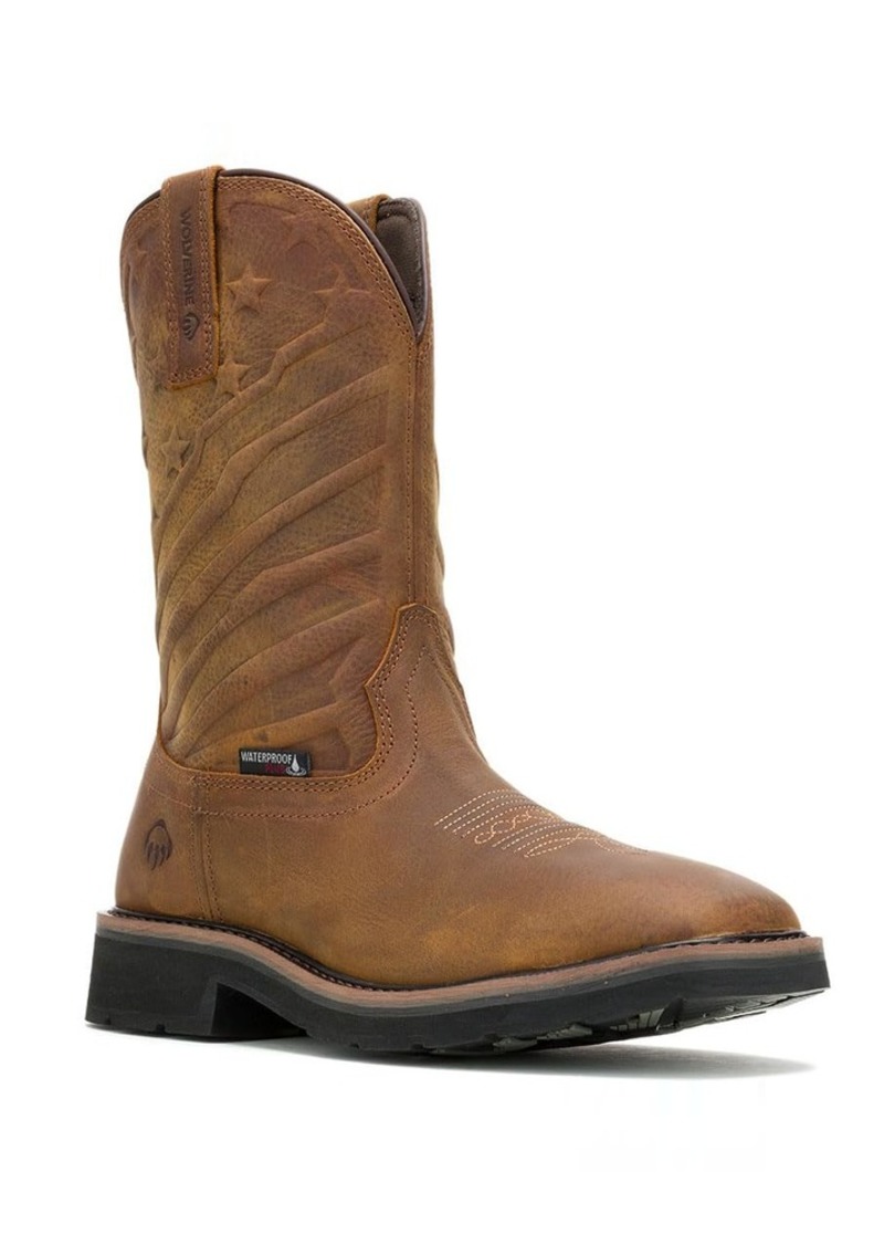 Wolverine Men's Rancher Flag LX Square Toe Wellington Construction Boot