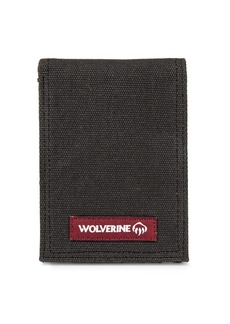 WOLVERINE Men's RFID Blocking Rugged Front Pocket Wallet (Avail Canvas Or Leather) Guardian Cotton-Onyx