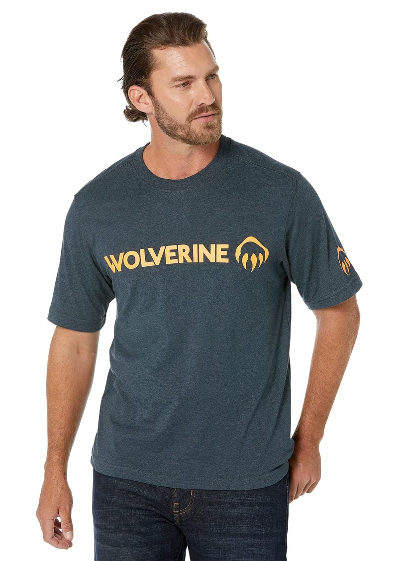 Wolverine Men's Short Sleeve Graphic Tee Dark Navy Heather HV Logo
