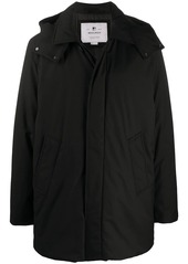 Woolrich hooded single-breasted coat