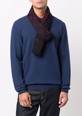 Woolrich jacquard-logo scarf