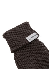 Woolrich logo-patch knitted gloves