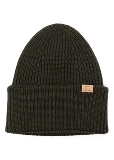 Woolrich logo-patch ribbed-knit beanie