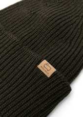 Woolrich logo-patch ribbed-knit beanie