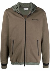 Woolrich logo-print zip-up hoodie
