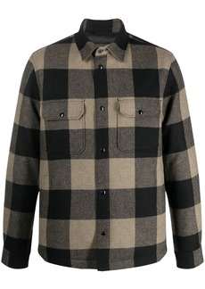 Woolrich plaid-check quilted shirt jacket
