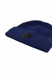 Woolrich purl-knit logo-patch beanie