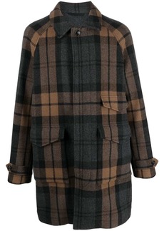 Woolrich Upstate checked wool coat