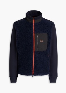 Woolrich - Faux shearling-paneled cotton-fleece zip-up sweatshirt - Blue - S