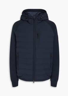 Woolrich - Wool-paneled quilted shell hooded down jacket - Blue - XS