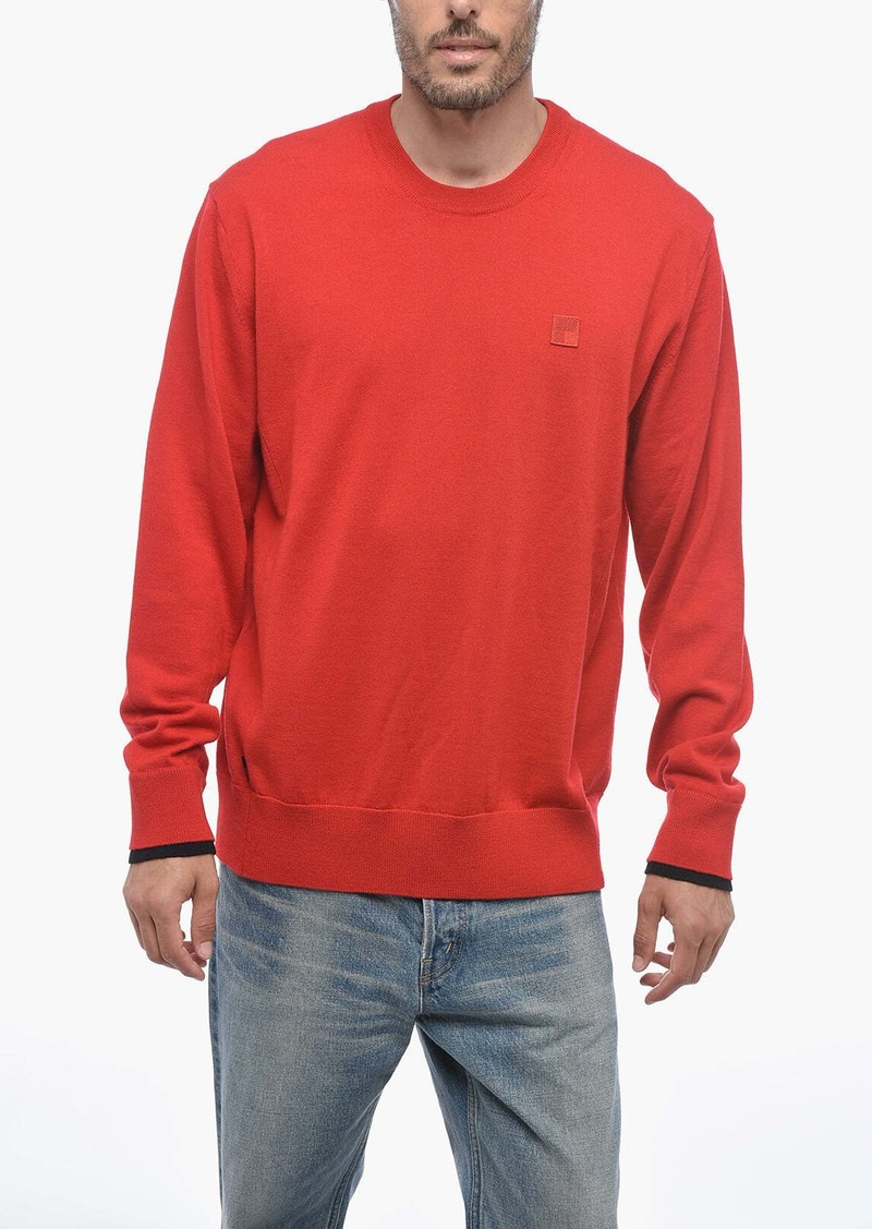 Woolrich Solid Color Wool Crew-neck Sweater