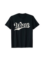 Wren Name Retro Vintage Wren Given Name T-Shirt