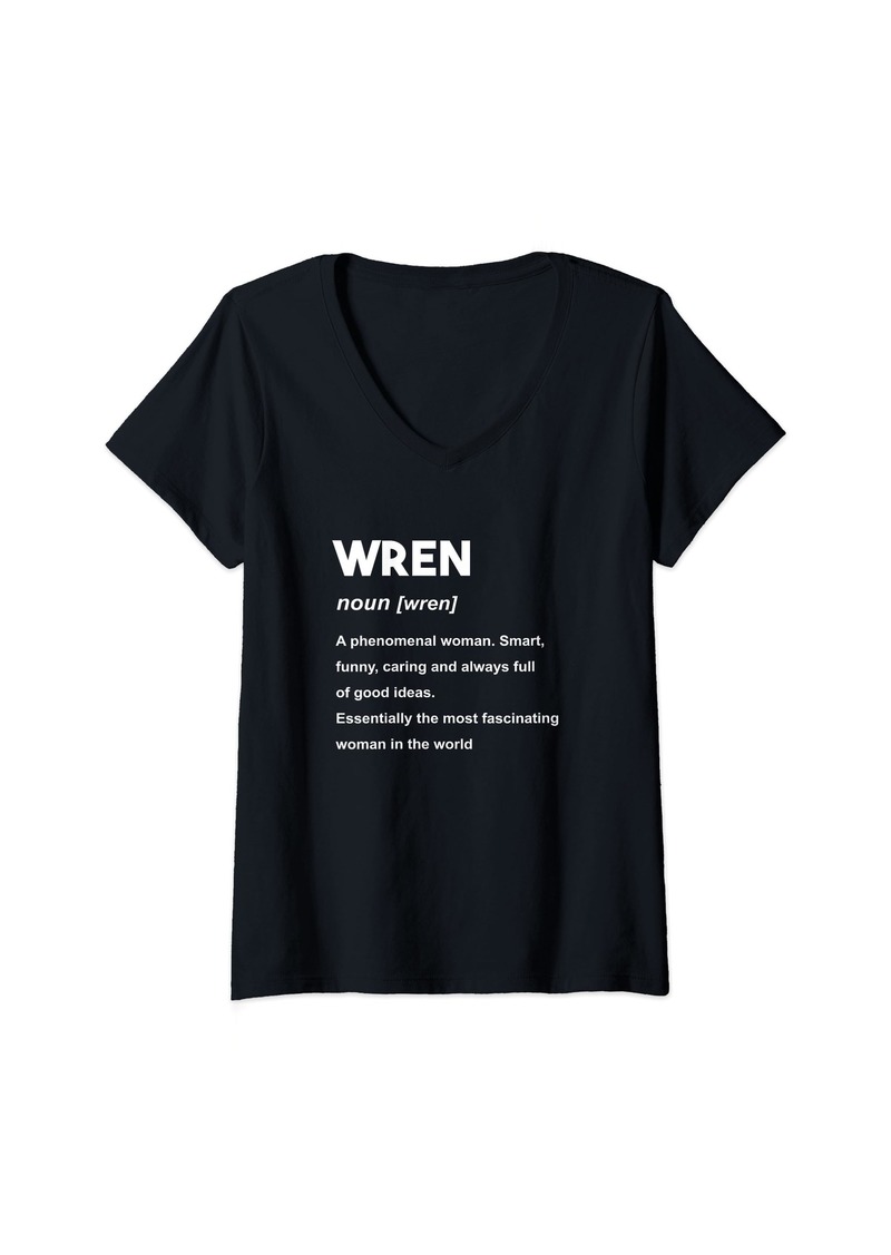 Wren Name V-Neck T-Shirt