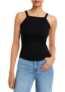 WSLY Bleecker Womens Ribbed Straight Neck Cami