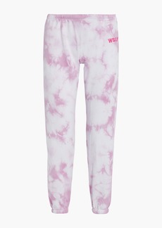 WSLY - The Ecosoft tie-dyed organic cotton-blend fleece track pants - Pink - S