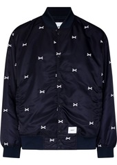 WTAPS logo-patch embroidered bomber jacket