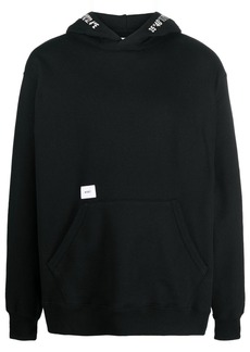 WTAPS logo-patch long-sleeve hoodie