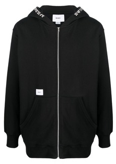 WTAPS logo-patch zip-fastening hoodie