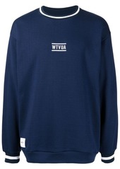 WTAPS logo-print crew neck sweatshirt
