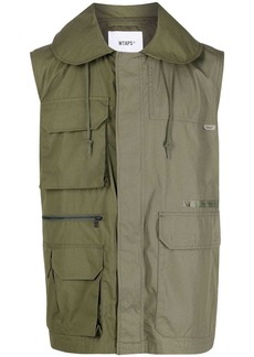 WTAPS sleeveless hooded cargo gilet jacket